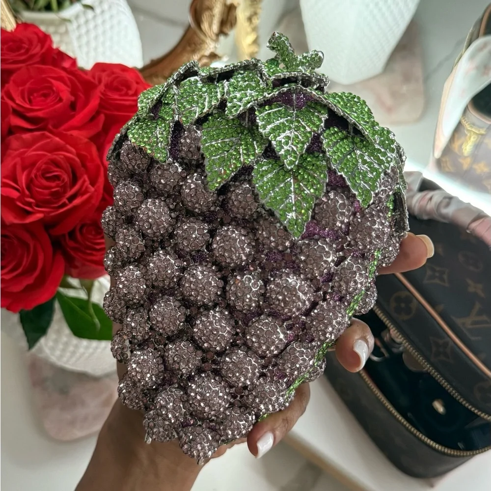 Sparkling Purple Grape Clutch - Picture 1 of 5